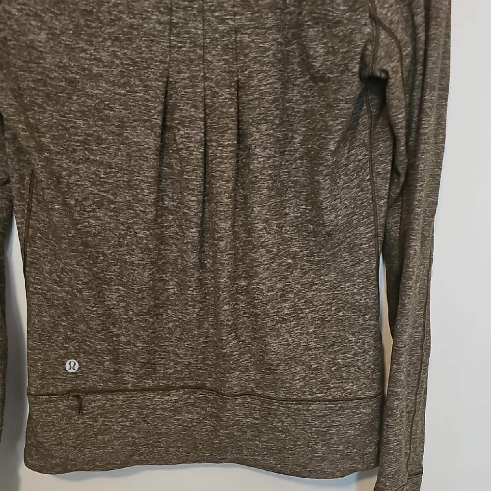 lululemon athletica Heathered Brown Half-Zip Sweater - Picture 5 of 6